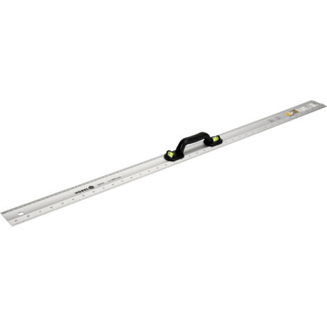 Règle en aluminium 100 cm – Poignée rigide – Bulles intégrées pour niveau horizontal et vertical – Bords biseautés pour marquage précis – Vorel