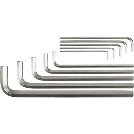 Jeu 10 cles males extra longues allen, btr, chc, 6 pans poids lourd de 3 a 17mm
