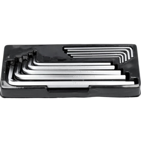 Jeu 10 cles males extra longues allen, btr, chc, 6 pans poids lourd de 3 a 17mm