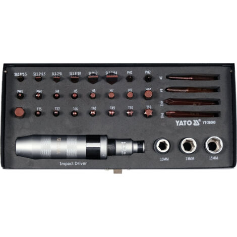 Tournevis a frapper professionnel yato tres haute qualite 32 pieces (1/3)