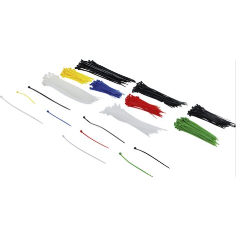 Assortiment multicolore de colliers plastiques 450 pièces attache fils (1/2)