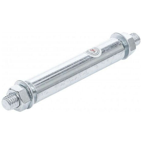 Bgs Technic – Essieu de roue de brouette 20 mm – Longueur 150 mm – Filetage M12 x 1,75 – Compatible moyeux 100 mm – Fixation par écrous hexagonaux (1/2)