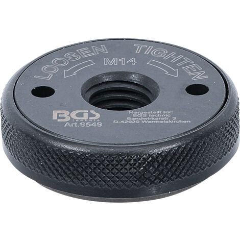 Bgs Technic – Mandrin de serrage rapide M14 pour meuleuse – Remplacement sans outils – Compatible disques 115 à 230 mm – Épaisseur max 6 mm