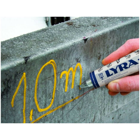 Marqueurs peinture indélébiles jaunes – Résistants à l'eau et à la chaleur – Pointe à bille 3 mm – Lot de 2 marqueurs 50 ml – Lyra
