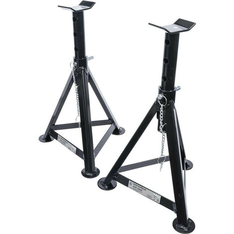 Bgs Technic – Lot de 2 chandelles à crémaillère 1,5 tonne – Hauteur minimale 335 mm – Hauteur maximale 500 mm – Pour véhicules légers