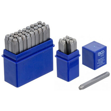 Bgs Technic – Kit de chiffres et lettres à frapper 4 mm – 36 pcs pour estampage métal et cuir – Précision et personnalisation facile