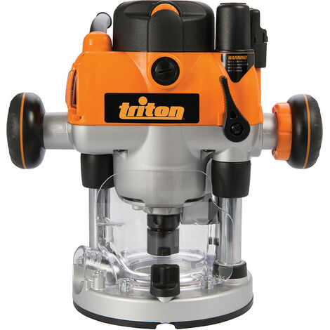 Triton – Défonceuse plongeante 1400W – Vitesse réglable 8000-21000 min-1 – Profondeur de coupe précise – Pinces 1/4' et 8 mm incluses