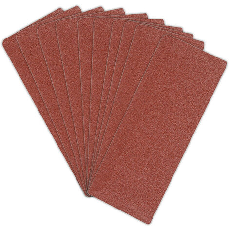 10 feuilles abrasives 1/3 pincees 93 x 230 mm - grain 80 pour poncages