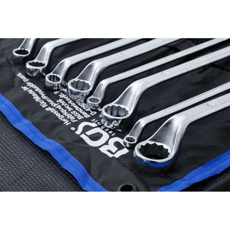 Trousse de 6 clés polygonales contre-coudées Torx® œil coudé