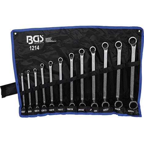 Jeu de cles polygonales bgs contre coudees de 6 à 32 mm en pochette