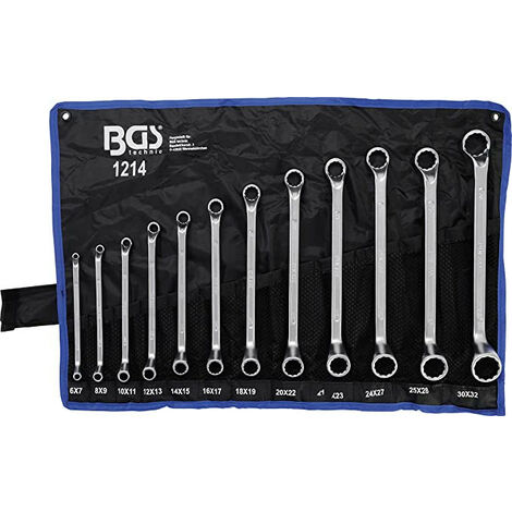 Jeu de cles polygonales bgs contre coudees de 6 à 32 mm en pochette