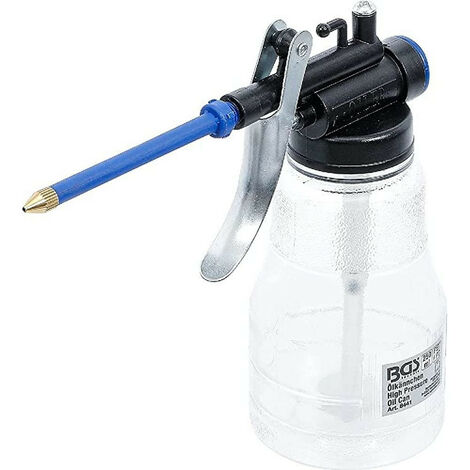 Bgs Technic – Burette d'huile pro 250 ml – Réservoir plastique transparent – Buse métal pour dosage précis – Accès facile pour perçage et taraudage