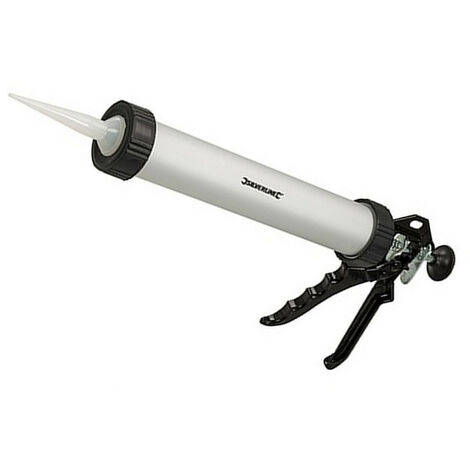Silverline – Pistolet extrudeur en métal 450 ml – Pour cartouches standard – Pression élevée pour silicone – Usage pro sur chantiers humides