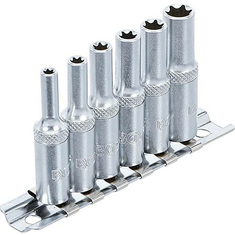 Jeu 6 douilles extra longues carre 1/4 profil torx e bgs de e4 à e10 (1/3)