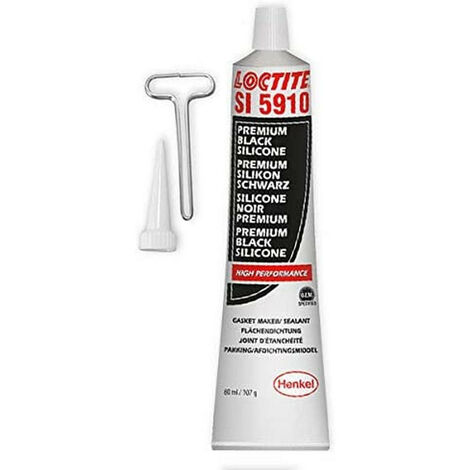 Loctite – Pâte à joint silicone noire 80 ml – Pour métal et plastique – Résiste à l'huile et à des températures de -60 °C à +200 °C – Faible odeur - TUBE 80 ML
