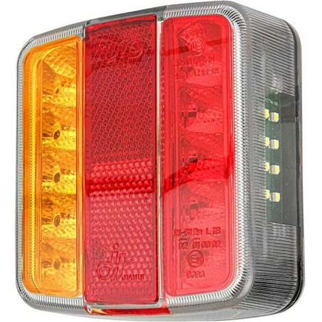 Feu arriere a led avec eclairage de plaque de rechange pour rampes de remorques (1/2)