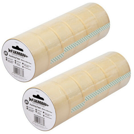 Lot 12 rouleaux adhesif emballage transparent 48 mm x 66 mètres polypropylene