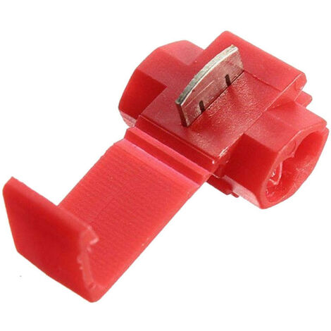 50 raccords instantanes electriques connecteurs rapides rouges (1/2)