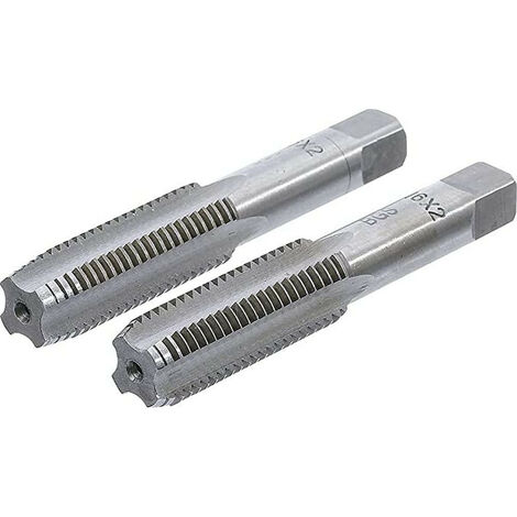 Bgs Technic – Lot de 2 tarauds M16 x 2.00 mm – Acier à outils GCr15 – Taraud ébaucheur et finisseur – Pour filetage précis