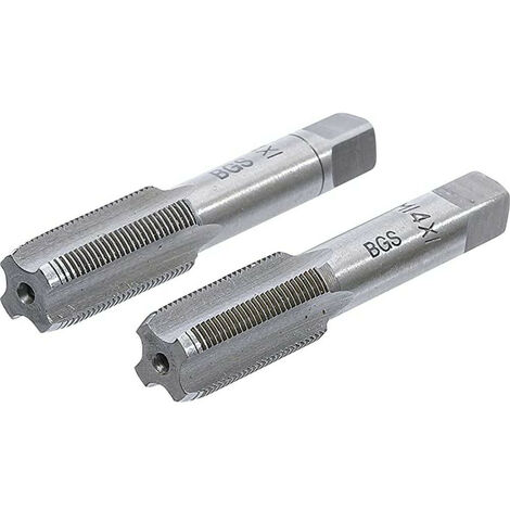Bgs Technic – Lot de 2 tarauds M14 x 1.00 mm – Acier à outils GCr15 – Taraud ébaucheur et finisseur – Pour filetage précis