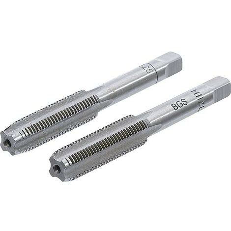 Bgs Technic – Jeu de 2 tarauds M11 x 1.25 mm – Acier à outils GCr15 – Taraud ébaucheur et finisseur pour filetage précis