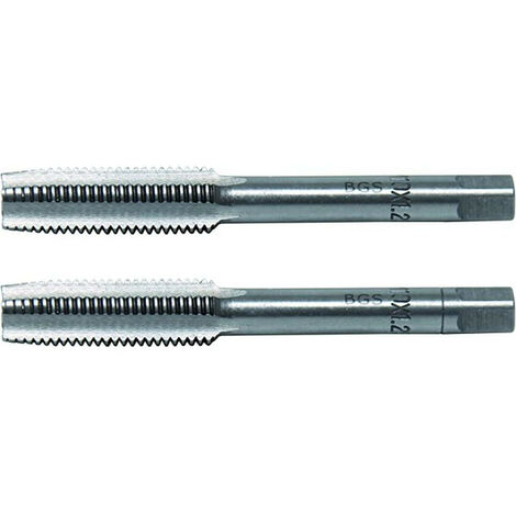 Bgs Technic – Jeu de 2 tarauds M10 x 1.25 mm – Acier à outils GCr15 – Taraud ébaucheur et finisseur pour travail de précision