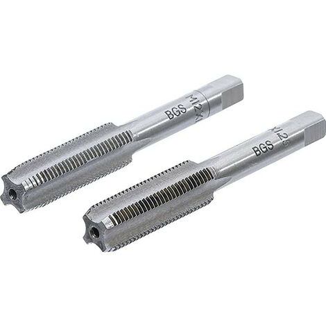 Bgs Technic – Lot de 2 tarauds M12 x 1.25 mm – Acier à outils GCr15 – Taraud ébaucheur et finisseur pour filetages précis – Usage professionnel