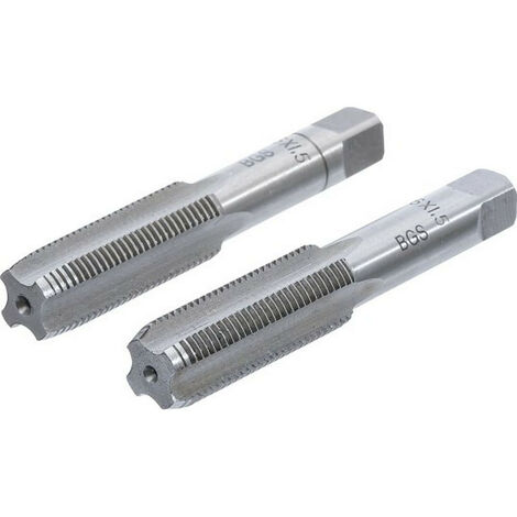 Bgs Technic – Jeu de 2 tarauds M16 x 1.50 mm – Acier à outils GCr15 – Taraud ébaucheur et finisseur pour finition précise