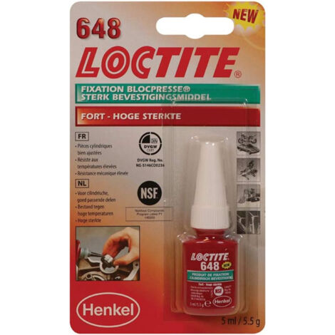 Frein filet professionnel fixation forte loctite 648 5 ml