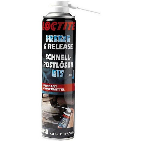 Loctite – Dégrippant à froid 400 ML – Choc thermique -43 °C – Pénétration rapide pour rouille et corrosion – Huile minérale anti-corrosion