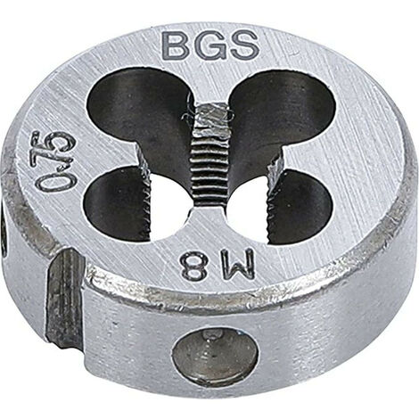 Filiere m8 x 0.75 x 25 metrique pas standard de 8 x 075 cage de 25.4 mm
