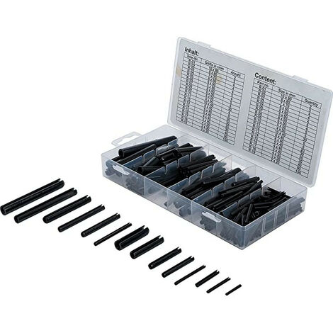 Coffret de 450 goupilles élastiques métriques mécanindus – 19 dimensions variées – Pour fixation précise et durable – Bgs Technic