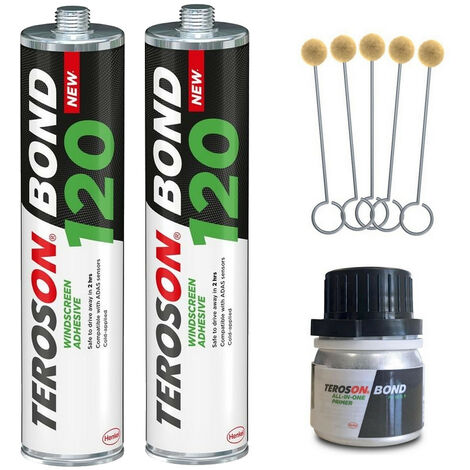 Kit collage pare brises teroson, cartouches, activateur et tampons (1/5)