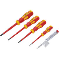 Jeu de 5 tournevis d'electricien isoles bgs technic