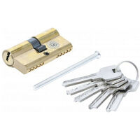 Bgs Technic – Cylindre de serrure 60 mm en laiton – Barillet 30/30 mm – 5 clés – Sécurisation renforcée pour portes d'entrée