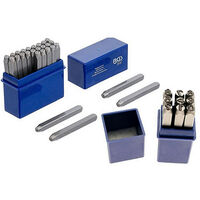 Bgs Technic – Kit de 27 chiffres et lettres à frapper 3 mm – Estampage sur métal et cuir – Pour marquage précis – 36 pcs