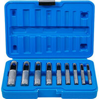 Bgs Technic – Coffret de 9 emporte-pièces ronds 3 à 12 mm – Découpe précise pour cuir et caoutchouc – Fente d'évacuation intégrée – Coffret plastique