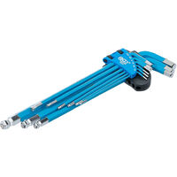Bgs Technic – Jeu de 9 clés mâles BTR 6 pans – Côtes impériales US – Acier chrome-vanadium – Longueur jusqu'à 230 mm – Support plastique inclus