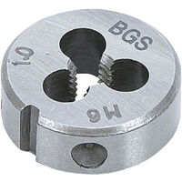 Filière Ronde HSS-G M2 M6 X 1.00 - Norme NFE 74001, Cage 25.4, Marque Serma Outillage