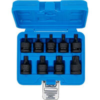 Coffret 9 torx males a choc impact de t20 à t70 cliquet 1/2 (12.7)