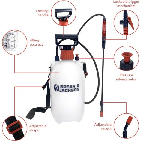 Spear & Jackson Path Patio and Decking Cleaner 5 Litres Concentrate with 5 L Garden Sprayer