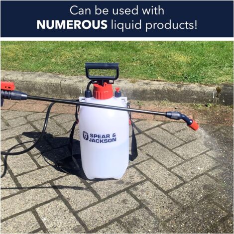 Spear & Jackson Path Patio and Decking Cleaner 5 Litres Concentrate with 5 L Garden Sprayer