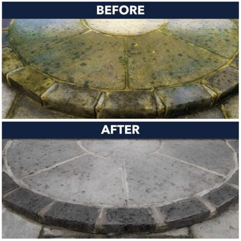 Spear & Jackson Path Patio and Decking Cleaner 2 x 5 Litres Concentrate - Green Algae and Mould Remover