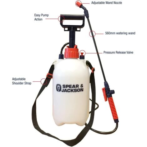 Spear & Jackson 5 Litre Pump Action Pressure Sprayer