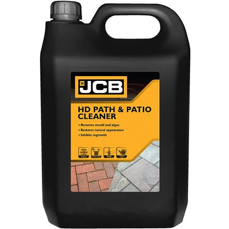 JCB - 2.5L Heavy Duty Patio Cleaner - Path Cleaner Concentrate - Mould Remover, Lichen Remover, Algae Remover - Pressure Washer Detergent - Lichen Control