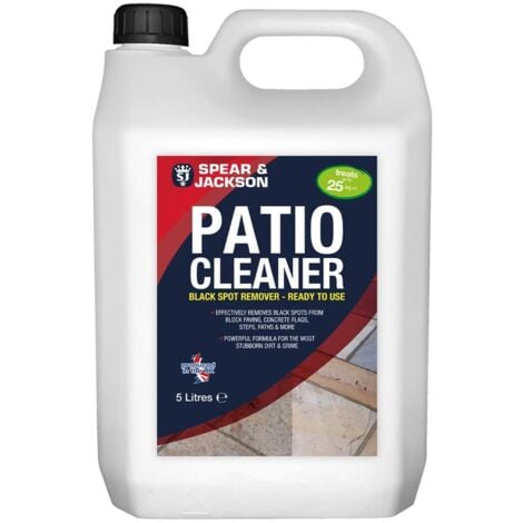 Spear & Jackson Black Spot Remover 5 Litre Cleaner - Ready to Use for Natural stone, Concrete, Paving slabs, Indian Sandstone & Limestone
