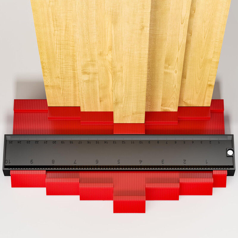 Jauge De Contour (2 Pièces) - Outil Pour Reproduire Les Formes Irrégulières - Pour Pose Plinthe, Carrelage, Menuiserie - 3