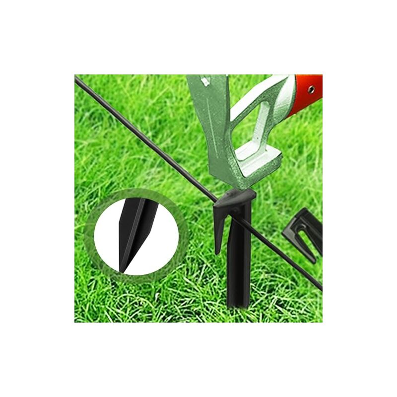 100 Piquets D'ancrage Pour Fil Robot Tondeuse - Sardines Fixation Jardin En PP Robuste - Compatible Husqvarna, Gardena...