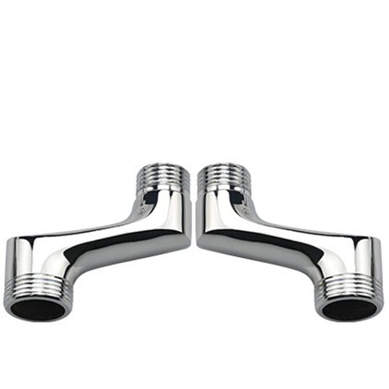 Raccord Mural Douche Chromé - Laiton Massif - Universel 1/2" - Design Moderne