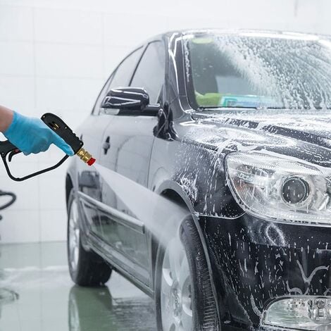 Pistolet de Lavage Haute Pression 4000 PSI,OUYLAF, Pistolet de Nettoyage pour Voiture, Pour Adaptateur compatible Karcher K1-K7, 5 buses quick connection
